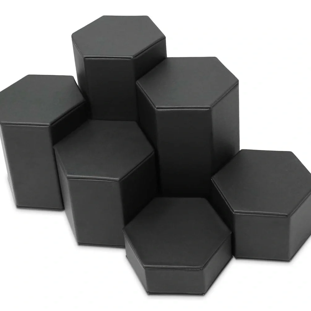 Black Hexagonal Riser Set - Picture 2 of 2